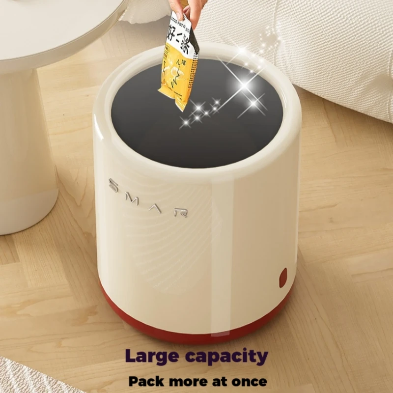 13L Nordic Style Trash Can Dual-layer Trash Bin Round Kitchen Trash Can Waste Bin for Living Room Bathroom Storage Bin Home Use