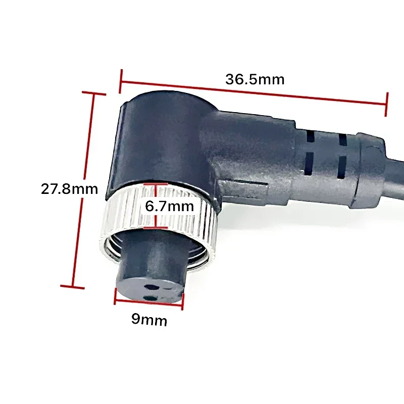 GX12 2 3 4 5 6 7 Pin Aviation Plug Connector Cable Bend Female W Wire 90° Welding Injection Molding M12 Male Head Sensor Socket