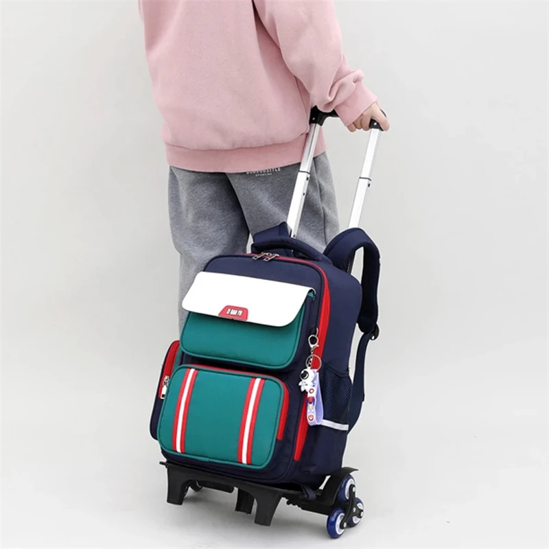 Imagem -05 - Rolling Mochila para Crianças Meninas Menino Bolsa de Rodas Student Trolley Schoolbags Carry on Kids Bagagem Primary Junior High School Bag