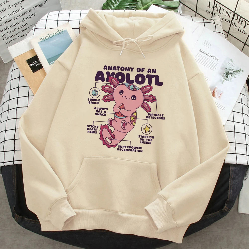 

Ajolote Axolotl hoodies women streetwear harajuku hoddies female streetwear sweater