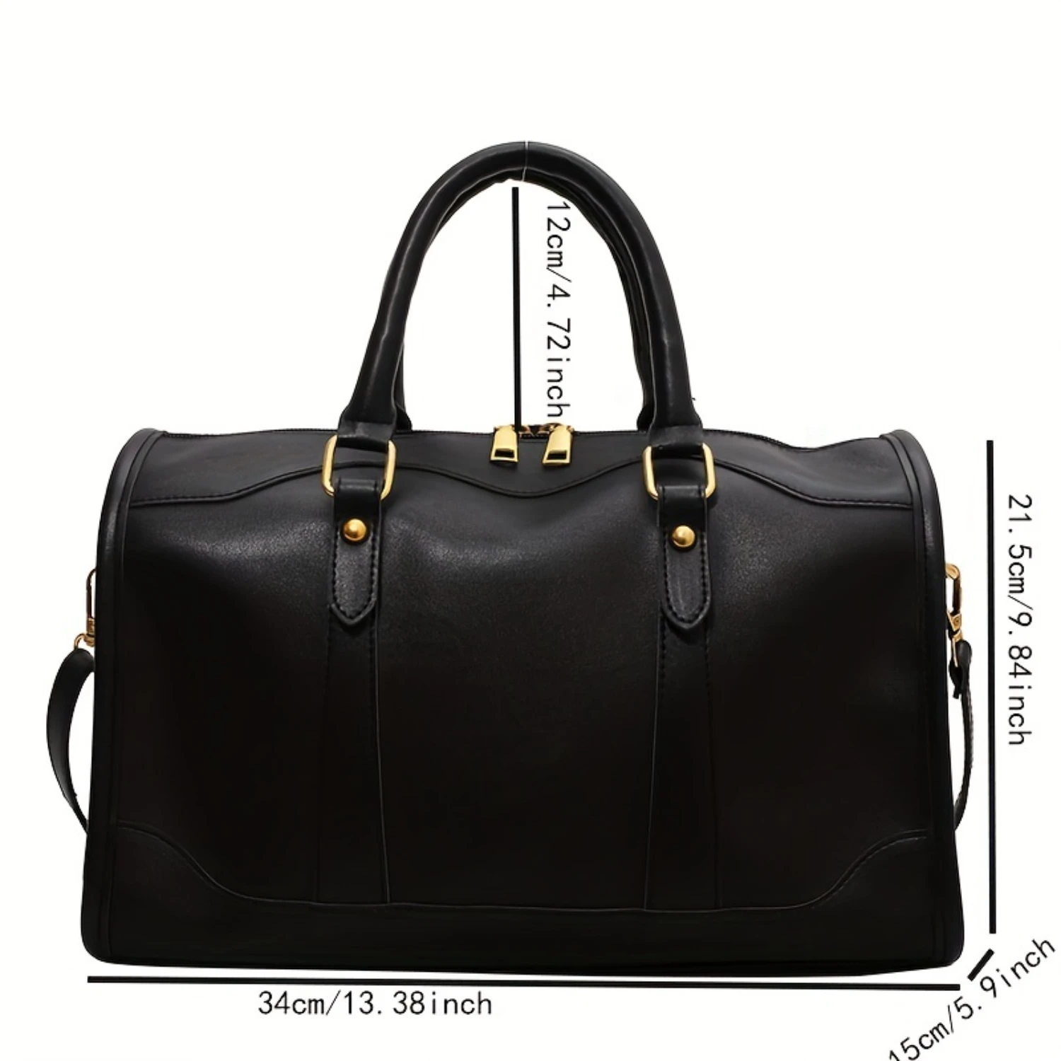 

Elegant Vintage Boston Bag Chic PU Leather with Removable Strap & Secure Zip - Perfect for Womens Daily Style and Travel