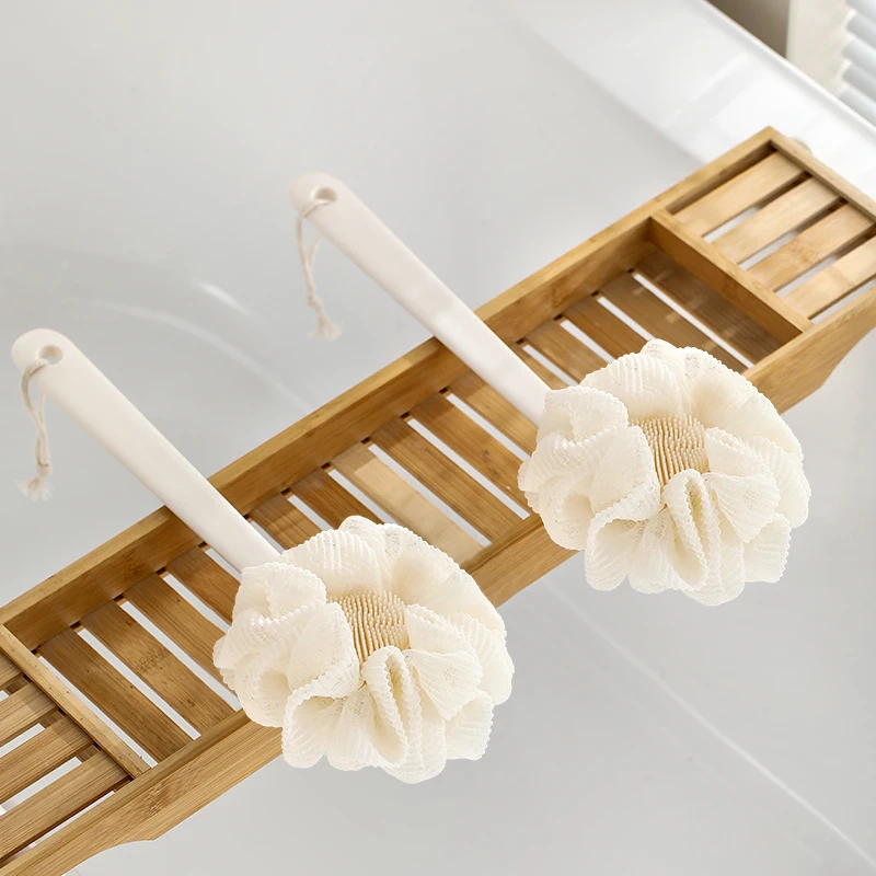 

Женская щетка для скраба для спины, мягкая щетина, губка для ванны с длинной ручкой для пения и чистки