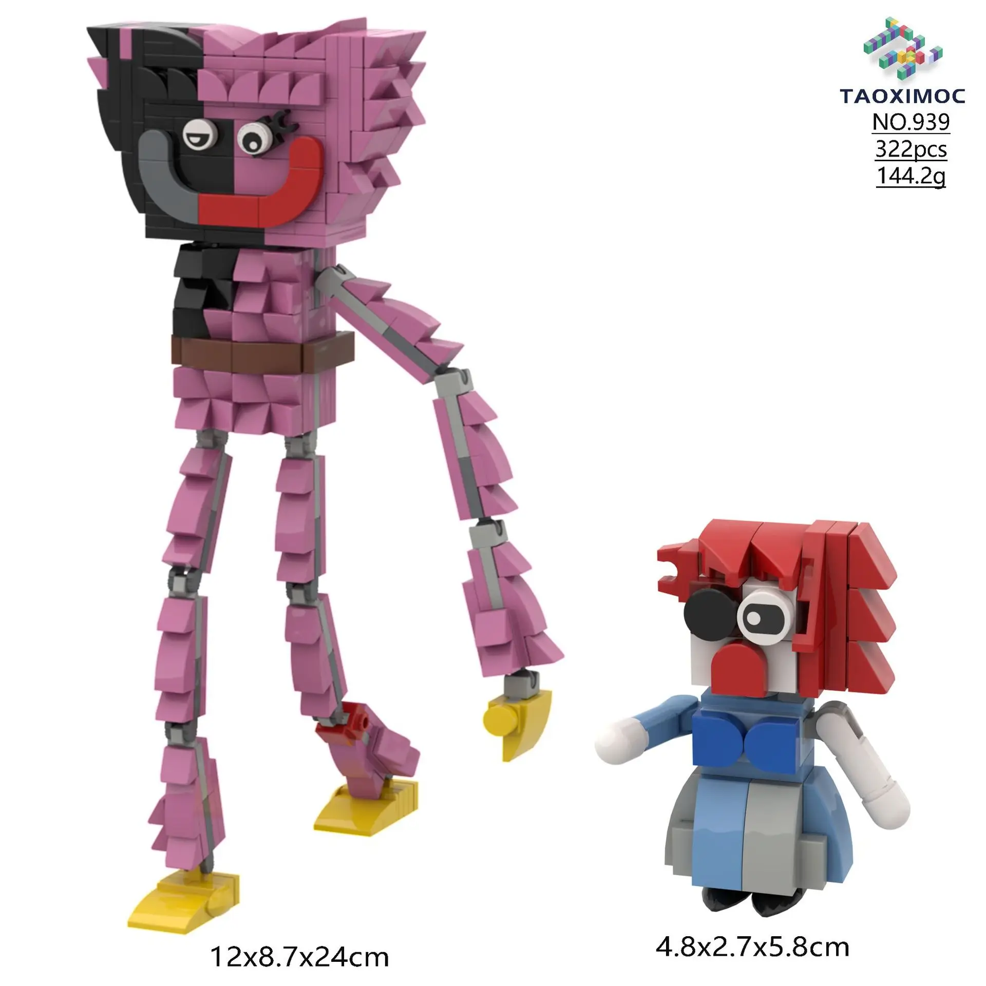 Poppy Playtime New Cross border Product Big Blue Cat 1006 Experiment Building Block Plush Toy Figure Ornament view 5