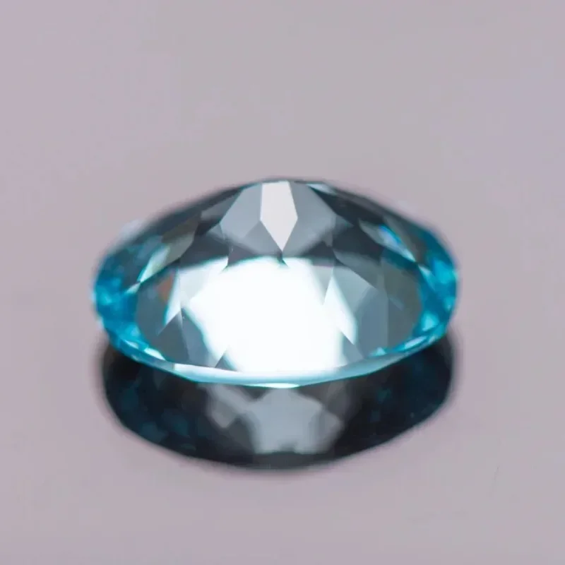 Lab Grown Sapphire Aquamarine สีคุณภาพสูงรูปไข่ Charm ลูกปัดสําหรับเครื่องประดับ DIY ทําจี้เลือก AGL ใบรับรอง