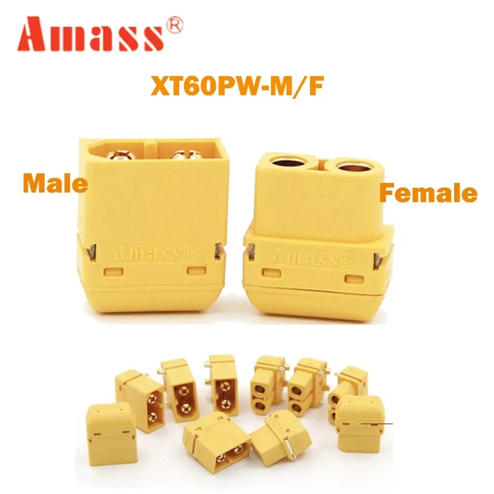 10pair  Amass XT60 XT60PW Gold Banana Bullet Male Female Connectors Plug Connect Parts For RC Lipo Battery PCB Board
