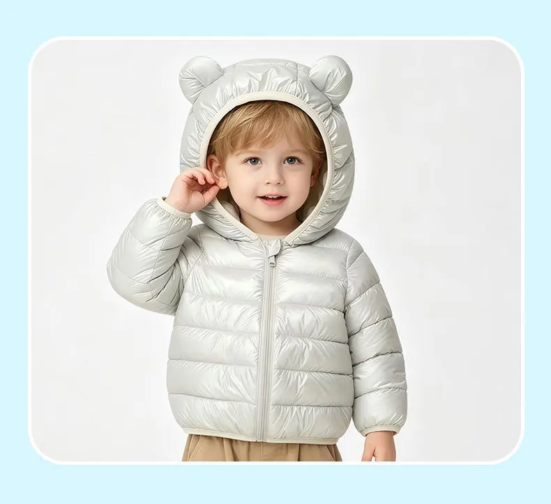 Neue Herbst- und Winter-Baumwolljacken für Jungen und Mädchen, Kinder-Oberbekleidung für Kleinkinder, dünne und leichte, warme Oberbekleidung. – Detail 7