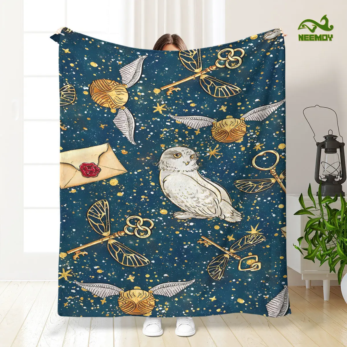 

Soft Flannel Blanket Magic Props Pattern Magic Hat for Bed Bedroom Sofa Picnic,Throw Blanket for Cover Outdoor Leisure Nap Gifts