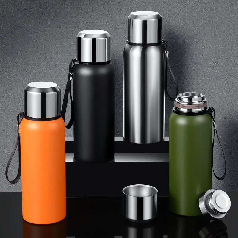 Custom Name Thermos Large Vacuum Flask Stainless Steel Portable Thermos Bottle Outdoor Sports Water Bottle Travel Mug 600ml