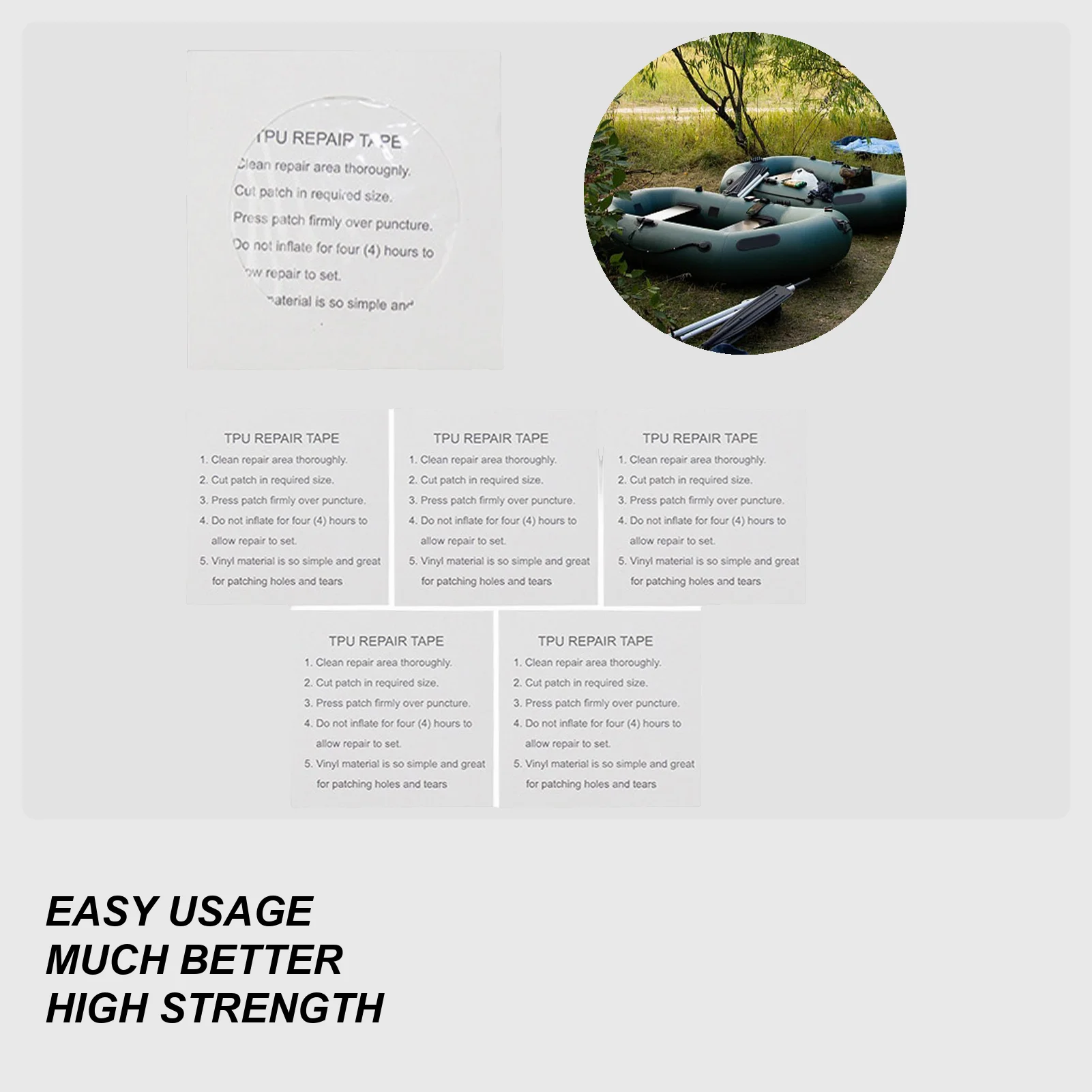 

5/10PCS Pool Patch Repair Heat Resistant Inflatable Repair Patches Waterproof Pool Puncture Repair Patch For Inflating Air Bed