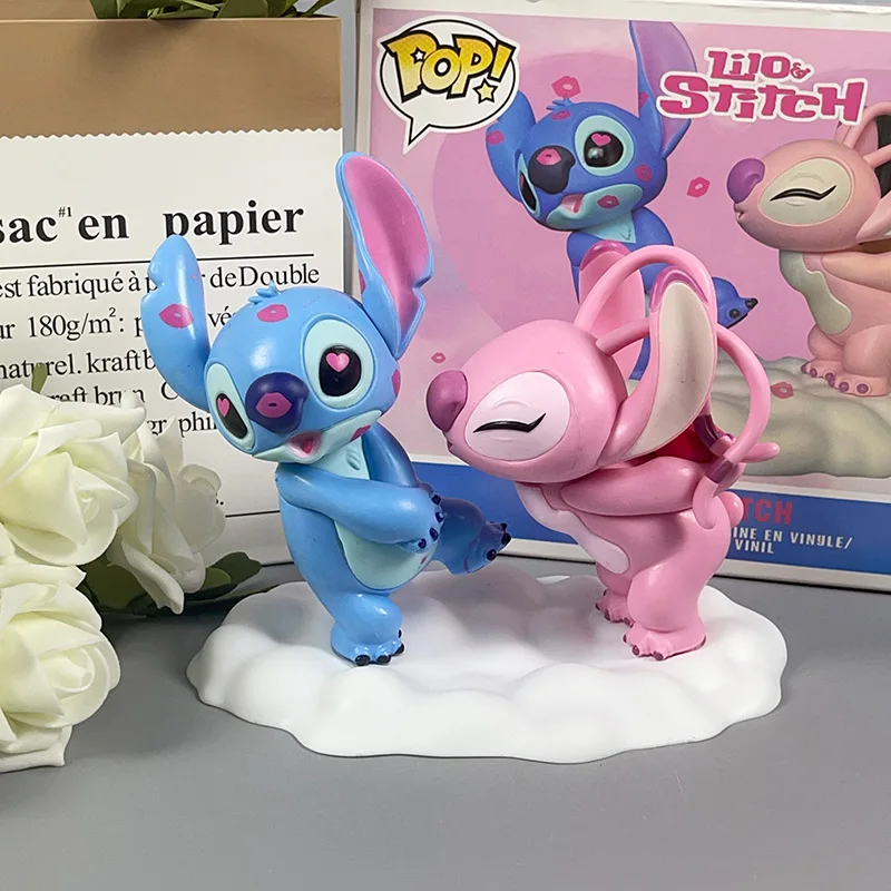 

Disney Lilo & Stitch Stuffed Plush Couple Figurine - Stitch and Jumba Kiss Set Room Decor Souvenir