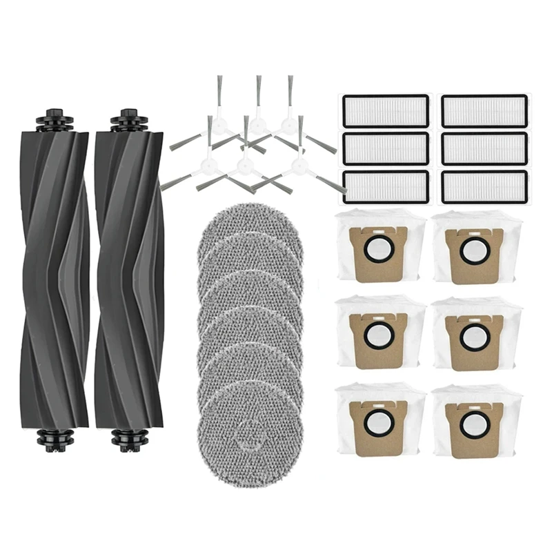 روبوت فراغ فرشاة الجانب الرئيسي ، فلتر HEPA ، وسادة ممسحة ، كيس الغبار ، قطع الغيار ، قطع غيار ، Dreame L20 Ultra ، L30 Ultra ، X20 Pro