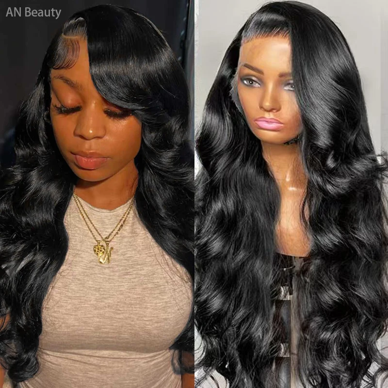 

Парик с волнистыми волосами 200 Density Body Wave, 13x4, с прозрачной кружевной передней частью 13x6, 100% натуральные человеческие волосы, предварительно прорезанные, для женщин, 42 дюйма