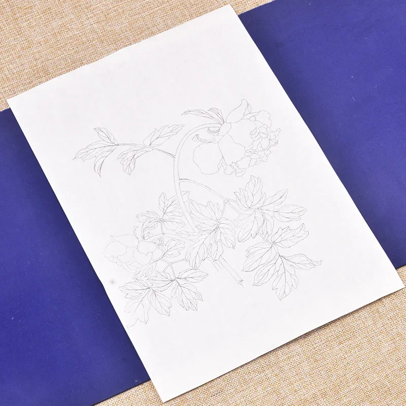 Meticulous Brushwork Line Drawing Xuan Paper Delicate Peony Traditional Chinese Painting Line Drawing Drafts Beginner Art Supply
