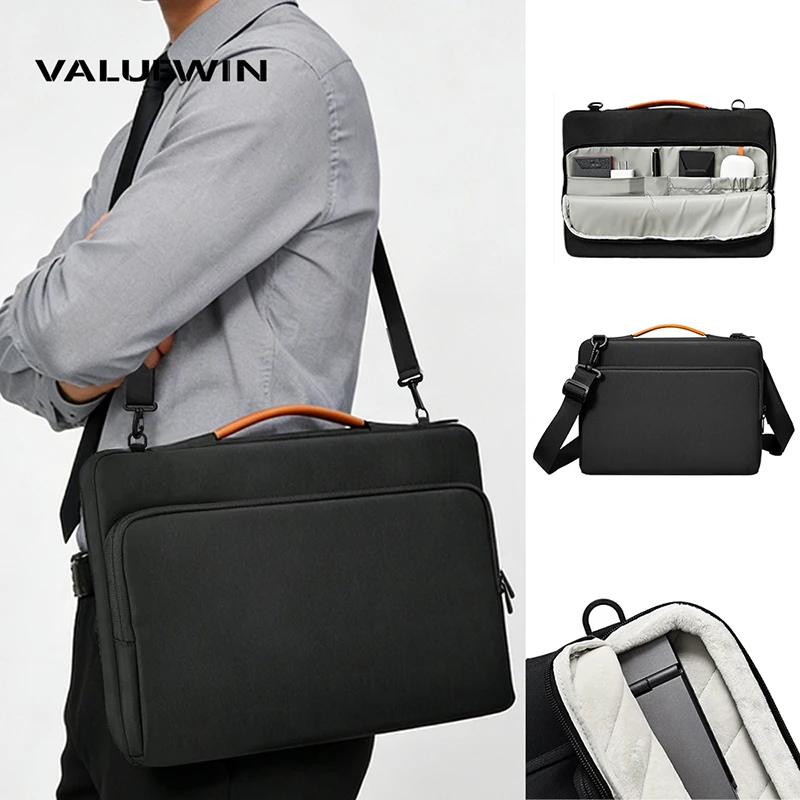 

13 14 Inch Laptop Shoulder Bag for Macbook Air Pro 13 14 Portable Laptop Case Bag with Front Pocket Computer Sleeve for Business