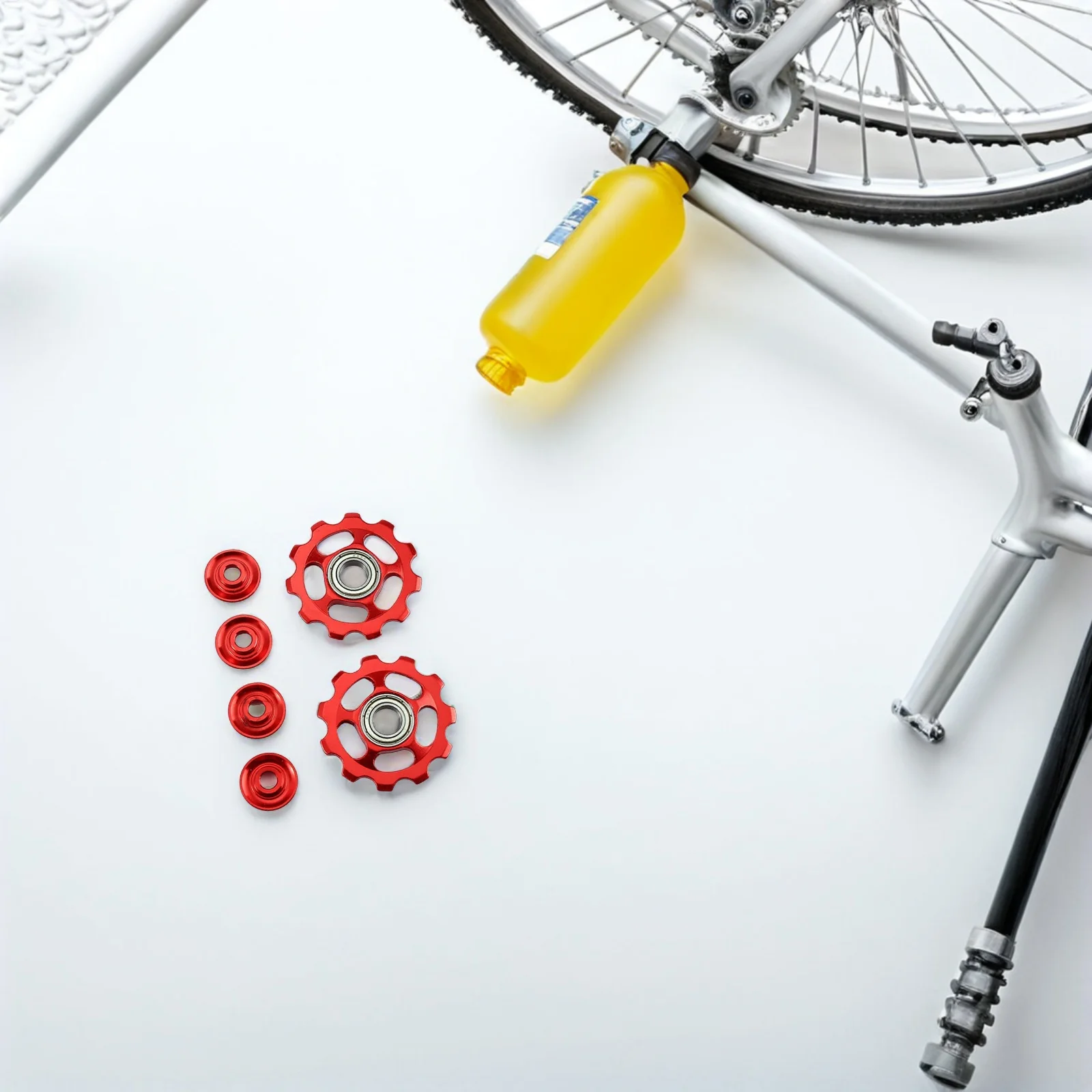 

2Pcs Aluminum Alloy Rear Derailleur Pulley 11T Precision Design Strong Durability Easy to Install for Bicycle Maintenance Rear