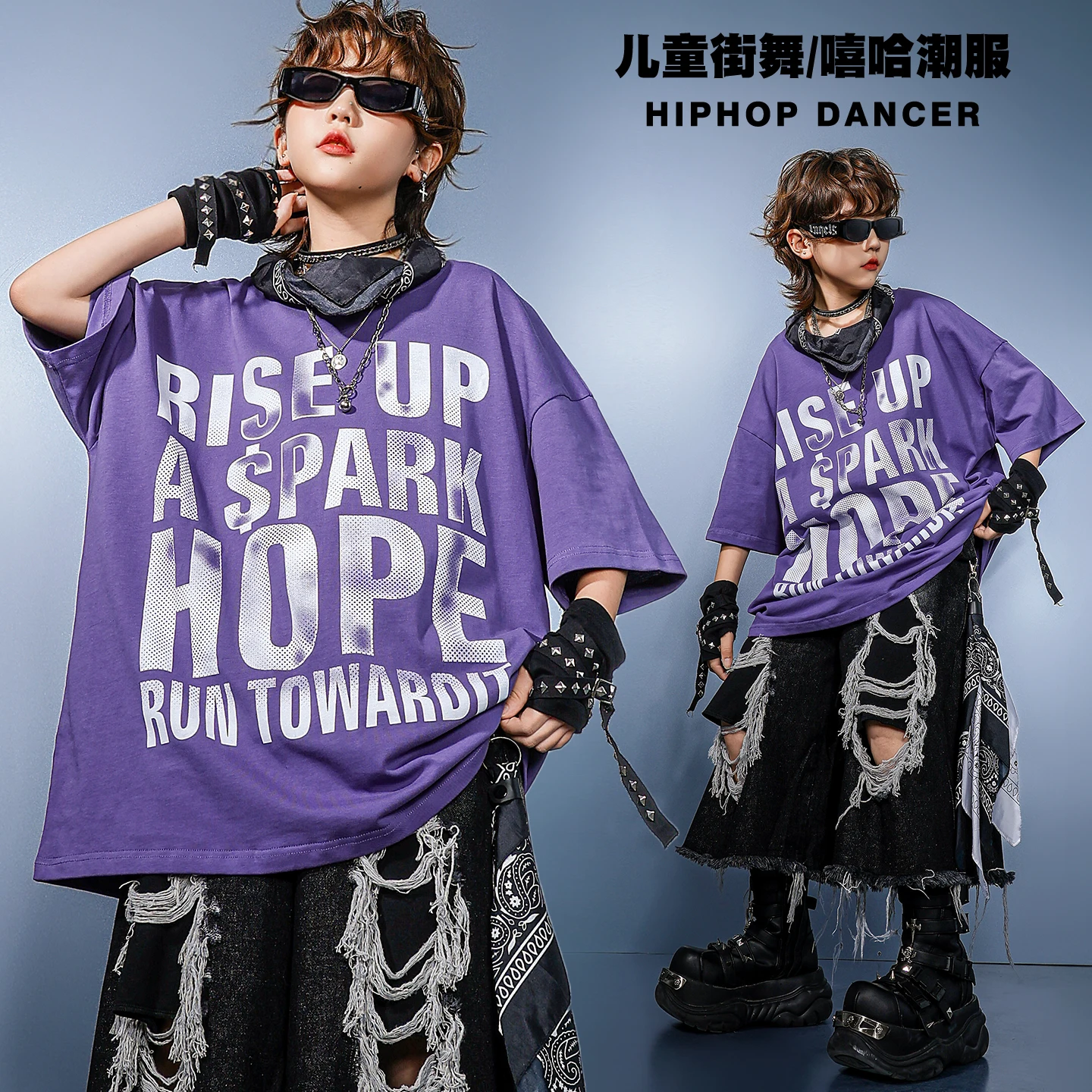 Abbigliamento Hip Hop Ragazzi T-shirt oversize Pantaloni cargo Ragazze K-pop Abiti da ballo di strada Set Costumi jazz per bambini Bambini Streetwear
