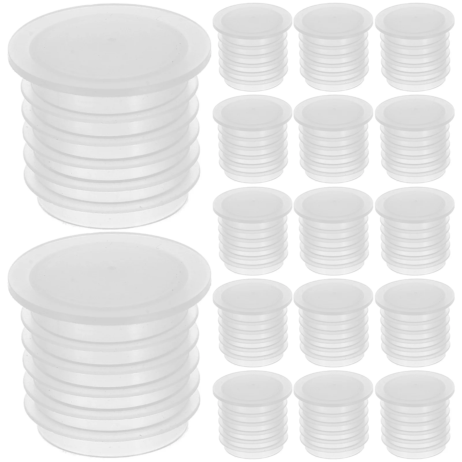 

100 Pcs Plastic Bottle Stoppers Plugs Salt Pepper Shaker Caps Inner Sealing Ink Cups Flask Pour Spouts Reusable
