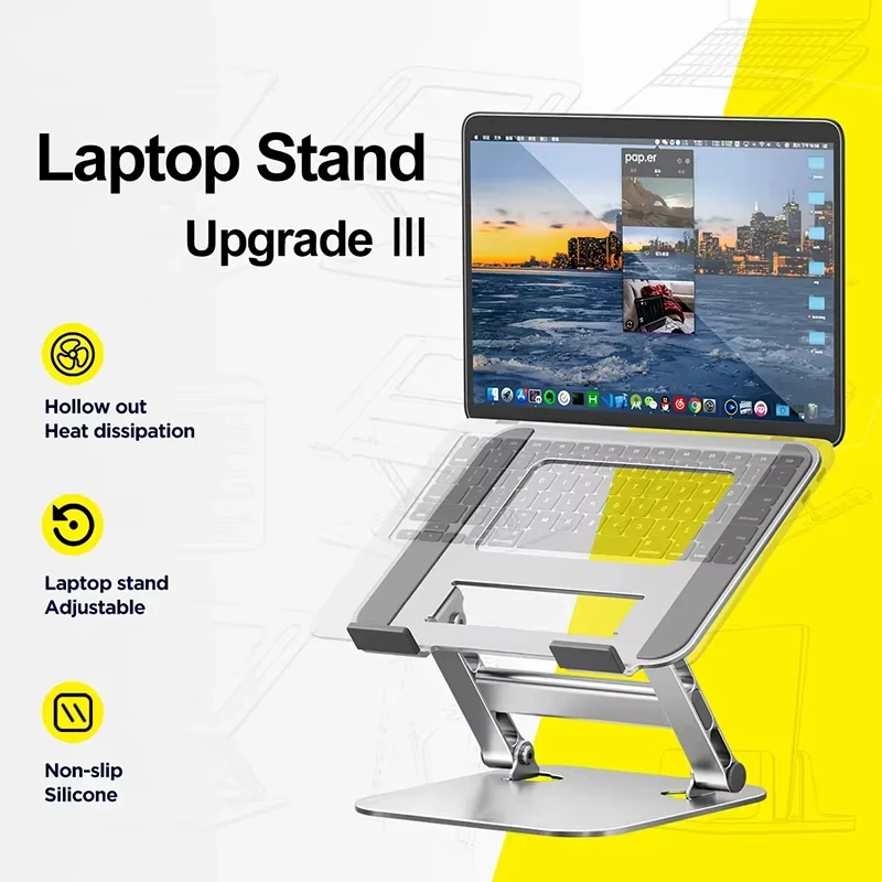 

Laptop Stand Foldable Aluminium Alloy Portable Laptop Stand High Quality Computer Stand Suitable For Laptops Up To 17.3 Inch