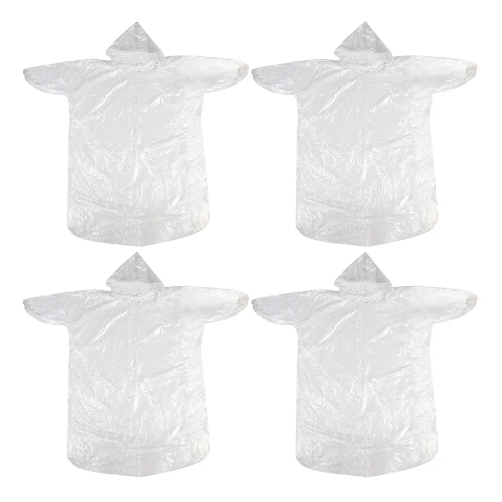 

10Pcs Disposable Raincoat for Adults Waterproof Hooded Lightweight Portable Emergency Rain Poncho Outdoor Travel Hiking
