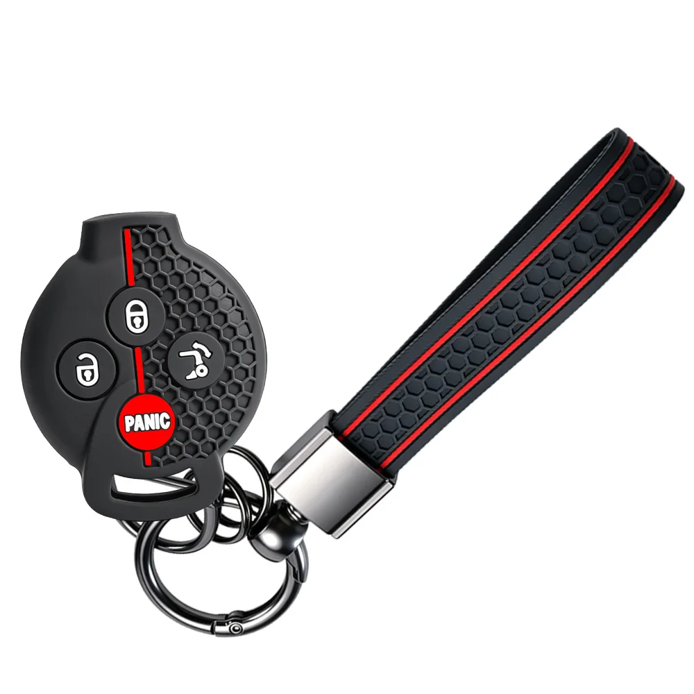 Silicone Car Key Case Cover For Mercedes-Benz Smart Fortwo 451 2007-2013 Remote Key Shell Keychain Car Accessories