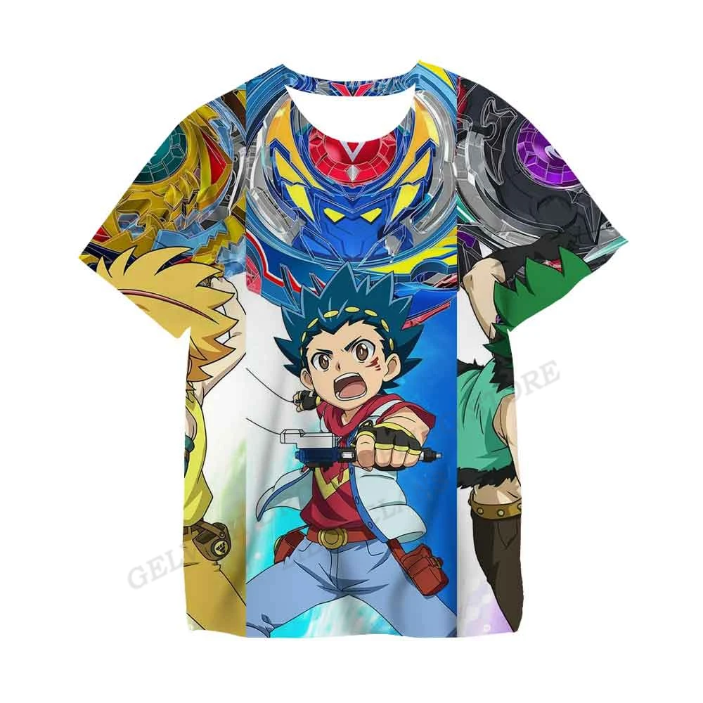 Gioco Beyblade magliette 3D stampa maglietta estiva moda bambini Casual ragazzi ragazze Kawaii Hip Hop girocollo Tshirt Tee top vestiti