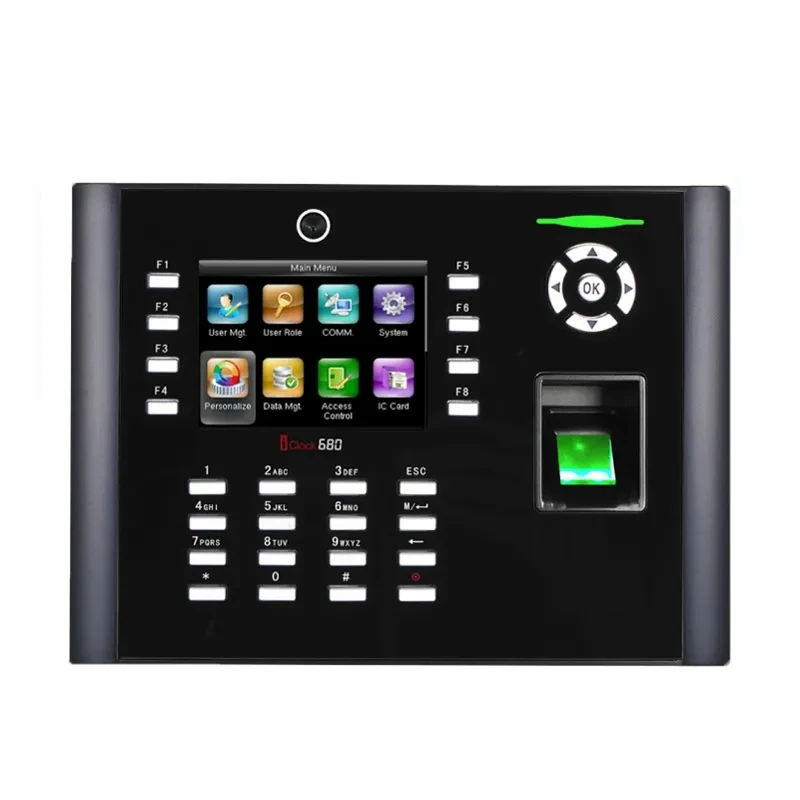 

July003 IClock680/660 Биометрическое распознавание отпечатков пальцев Машина учета рабочего времени и контроля доступа Дополнительный считыватель RFID-карт Tim