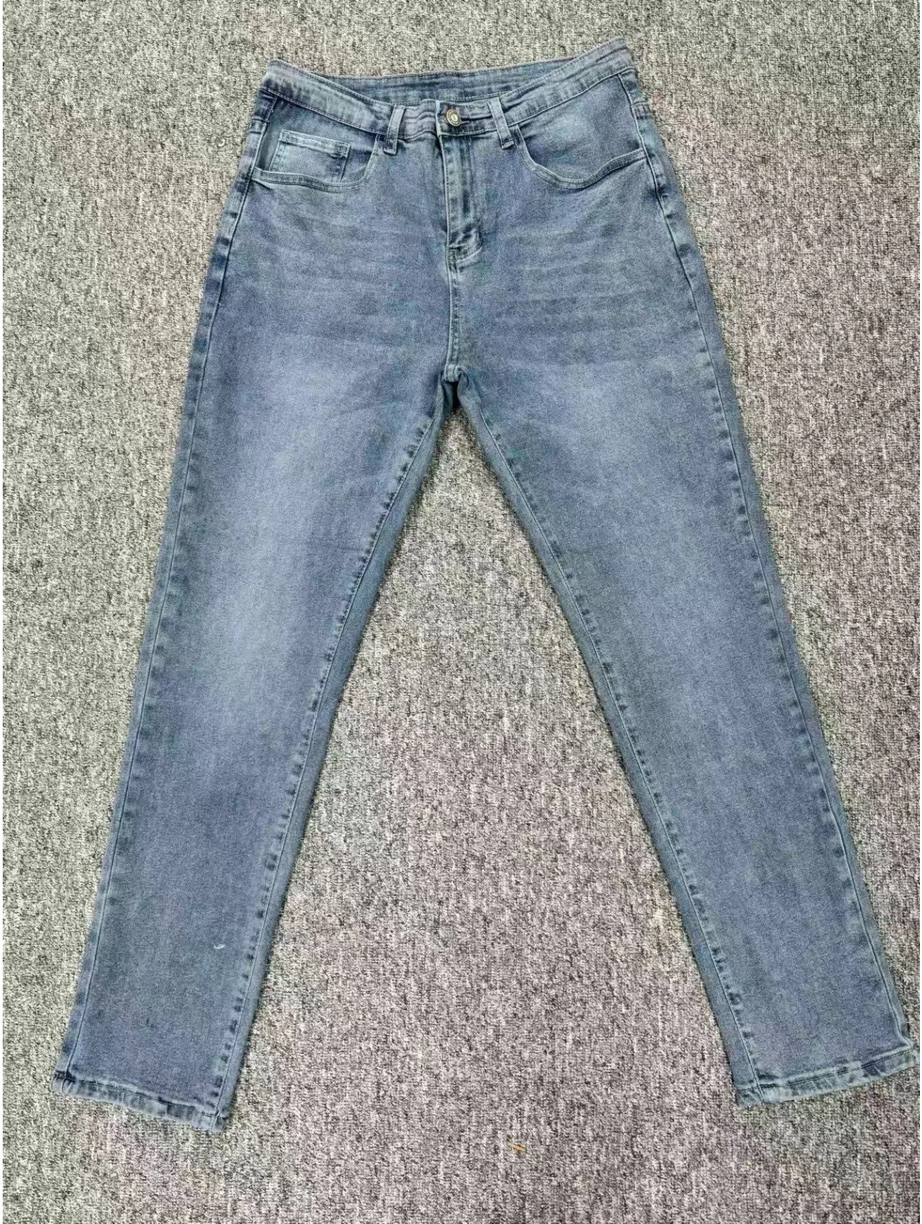 

Men's New Fashionable Washed Blue Denim Casual Jeans