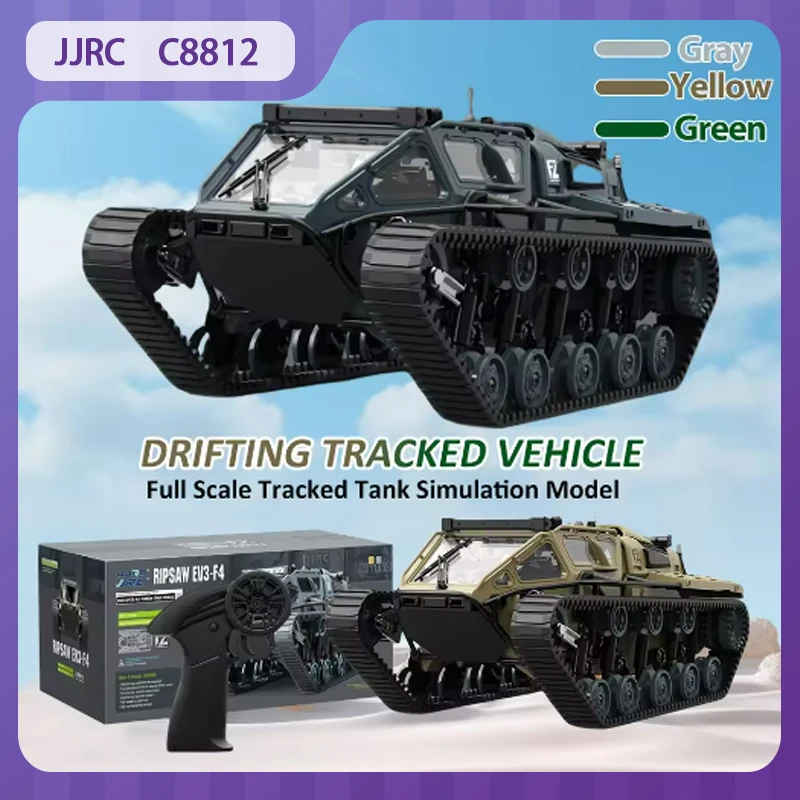 

JJRC C8812 Rc Tank All-Terrain Off-Road Tracked Tank 360-Degree 8km/H Drift Car 2.4g Remote Control Children'S Toy Gift