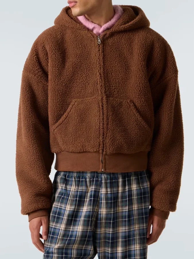 

ERL 25FW fleece autumn and winter new brown coat