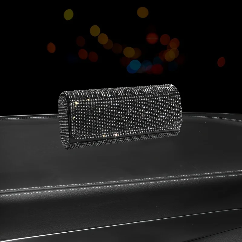 A glittering rhinestone glasses case, a decorative reading glasses case, an eye glasses storage box