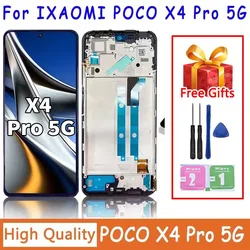 100% Tested For Xiaomi Poco X4 Pro 5G LCD With Touch Screen Digitizer Assembly For Poco X4Pro 5G 201116PG LCD With Frame
