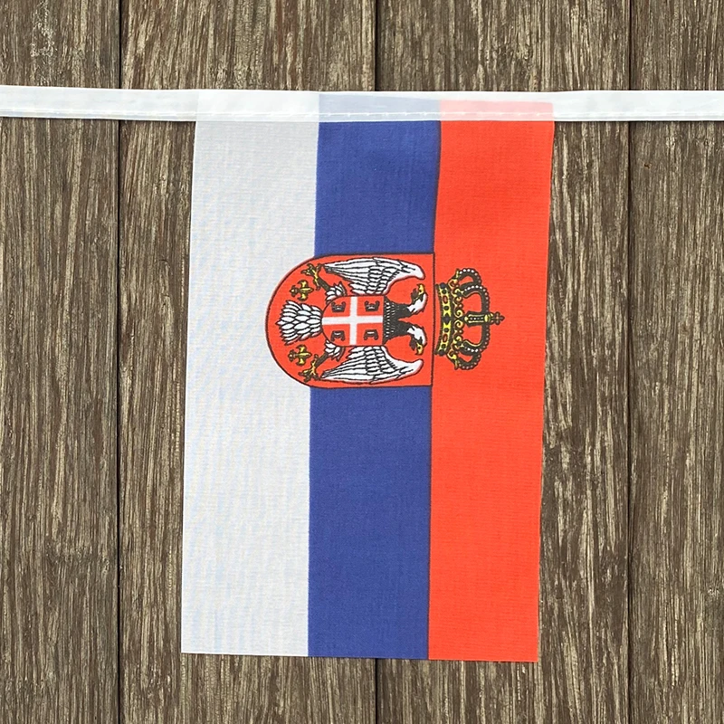xvggdg   20pcs/set     Serbia   bunting flags Pennant String Banner Buntings Festival Party Holiday