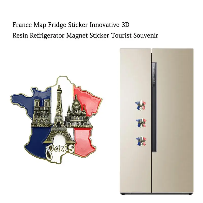 Paris France Ei-ffel Tower Triumphal Arch European Refrigerator Magnetic Fridge Magnets World Tourist Souvenir Collection Gifts