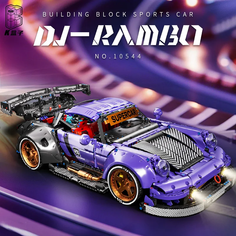 K-BOX 10544 1:8 964 Technical Model Sports Car Building Block kits puzzle Educational MOC Bricks Block car toys for Adult gift