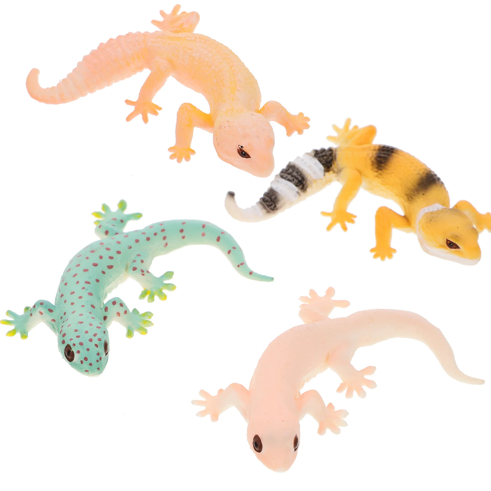 

4 Pcs Realistic Lizard Model Toy Stable Safe Plastic Material Vivid Colors Lifelike Simulation Reptile Figurine Decor