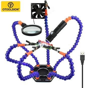 マイクロファイバーアタッチメントクランプ,溶接,調整可能なクランプ,サードハンドツール