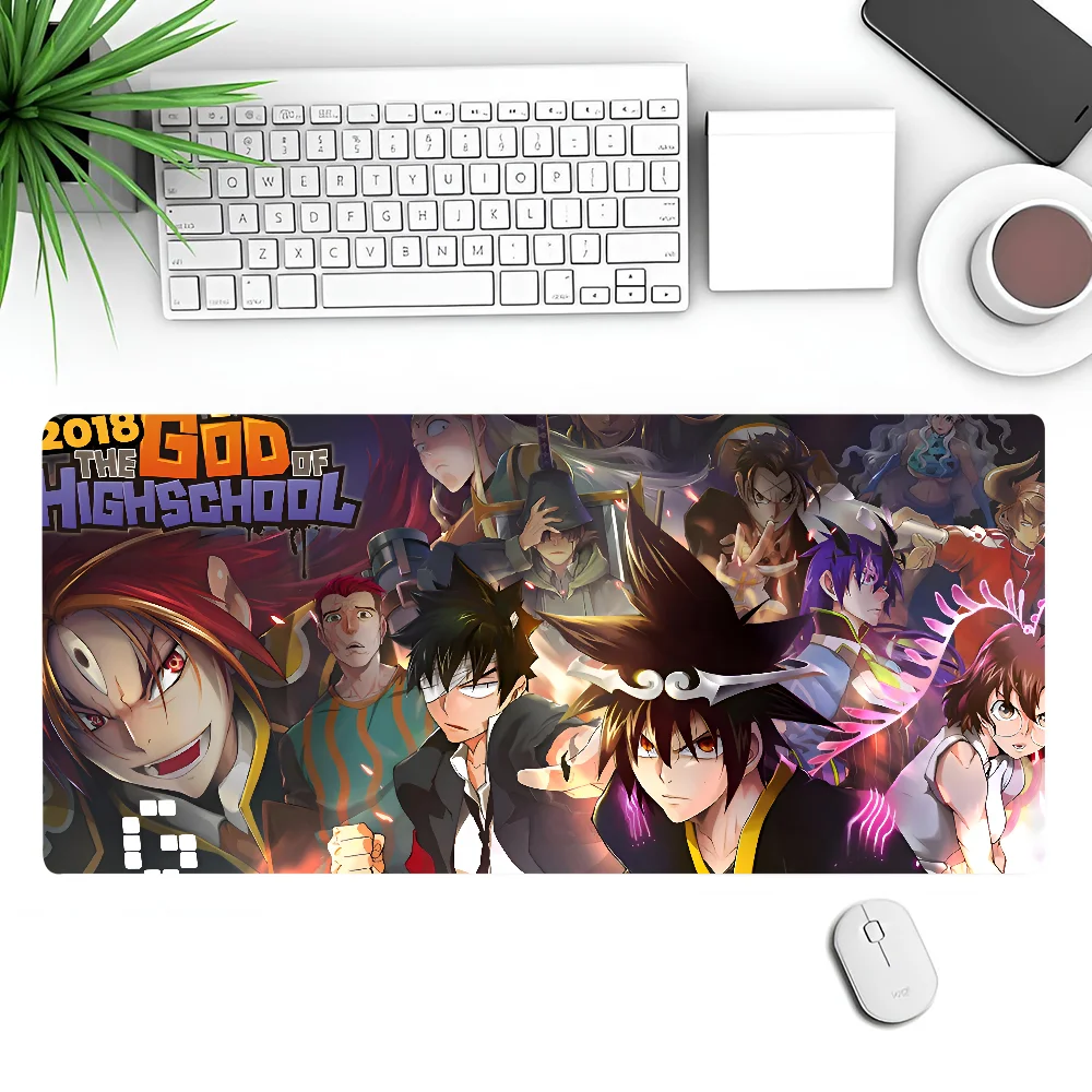 T-The Gods Of Anime High School Mousepad Grande Gaming Mouse Pad LockEdge Engrossado Teclado de Computador Mesa Tapete