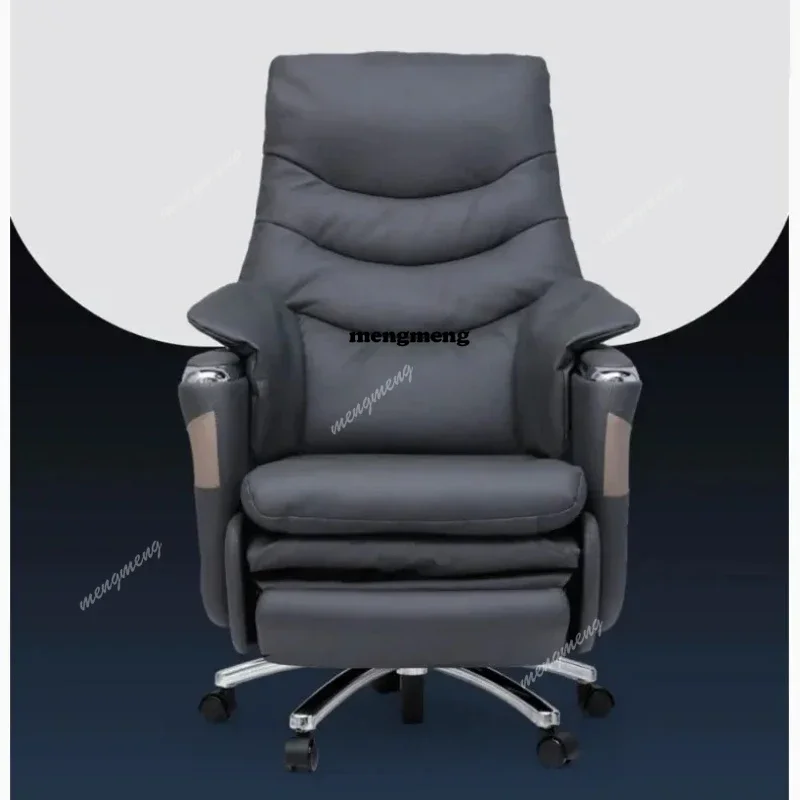 E182 Leather electric massage, high-end office computer chair, comfortable home nap reclining seat