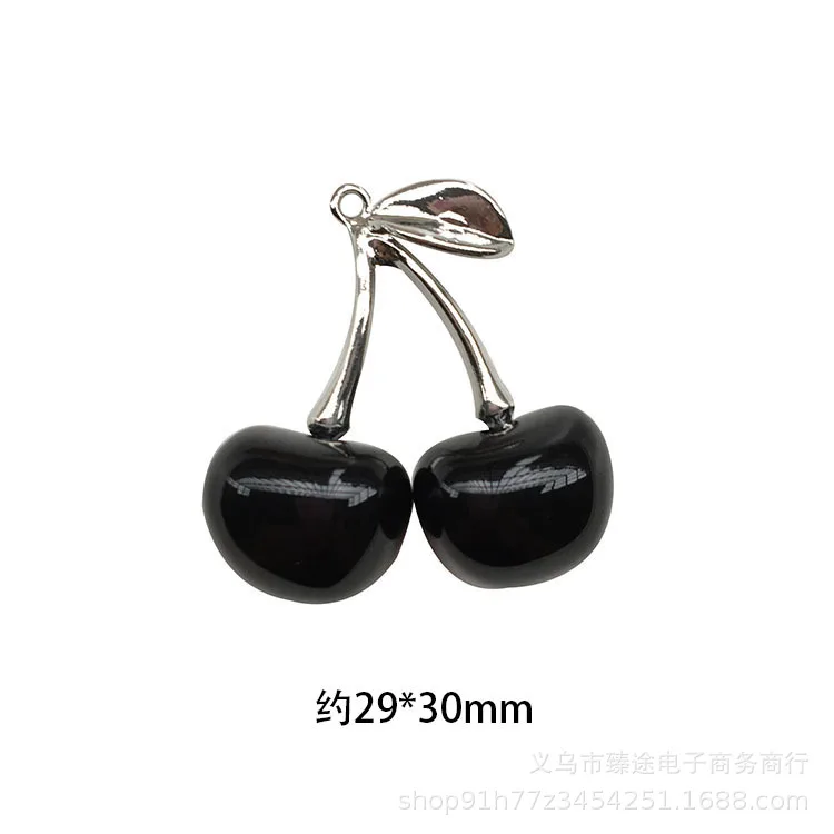 2pcs Korea Dark Cherry Alloy Beads for Jewelry Making DIY Handmade Bracelet Necklace Accessories