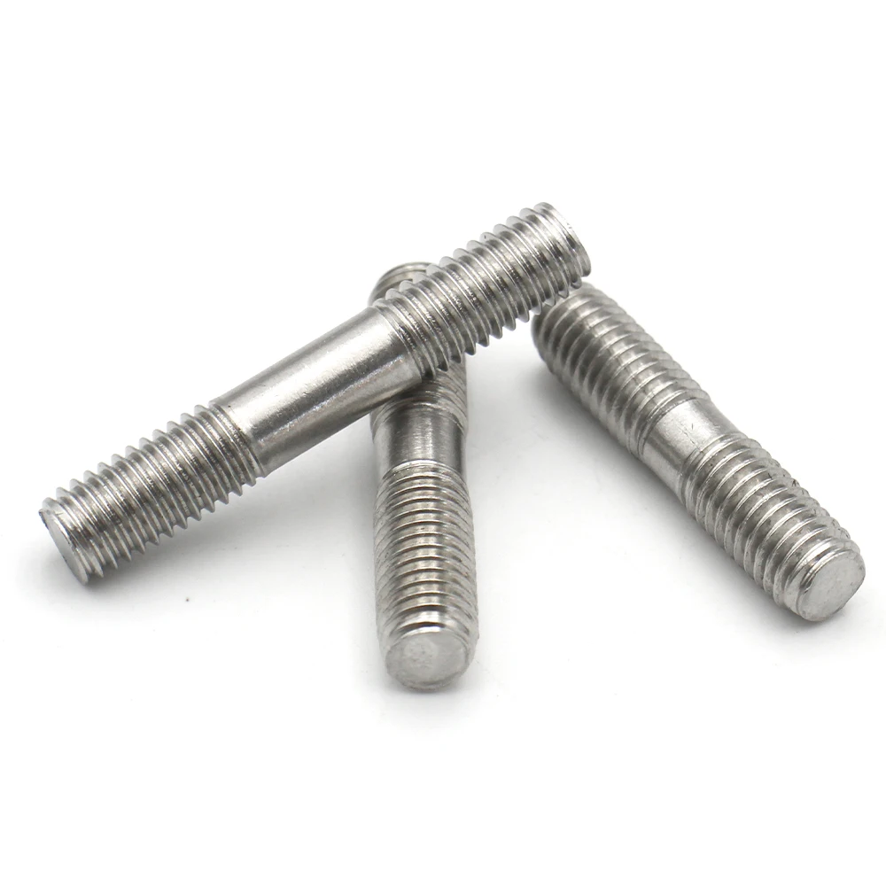 304 SS Double End Thread Bars - 1/2/5pcs Dual Head Bolts/Tooth Sticks for Multi-Size Needs (M3-M12)