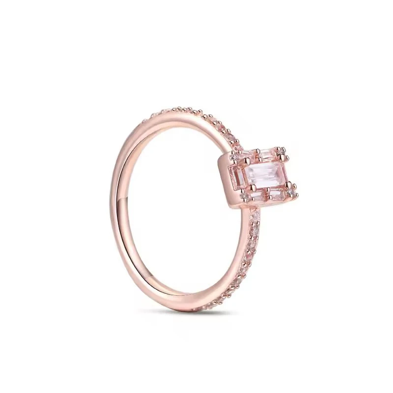 2025 جديد 925 فضة 6 7 8 9 خاتم على شكل قلب لؤلؤي وردي خاتم على شكل قلب مناسب لحفلات أعياد الميلاد وهدايا الزفاف