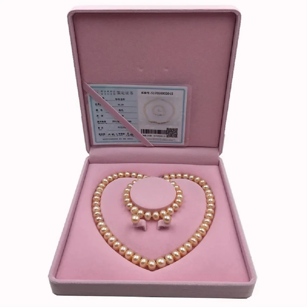 Natural Pearl AAA10-11 mm Round South Sea Pearl Necklace Set 925s Silver Other Sizes Please contact customer service