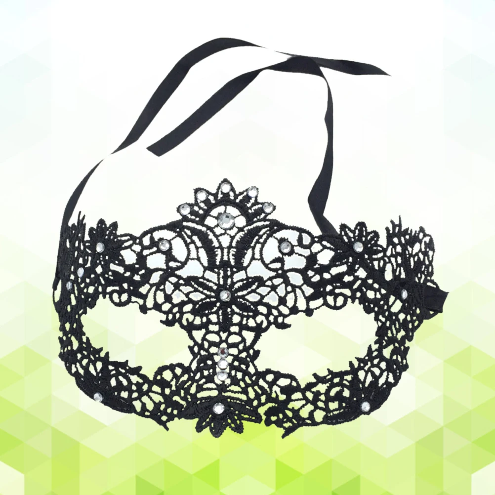 

Half Face Mask Flower Women Lace Eye Heart Halloween Masquerade Party Costume Accessory Reusable Sturdy Adjust Ribbon Secure Fit