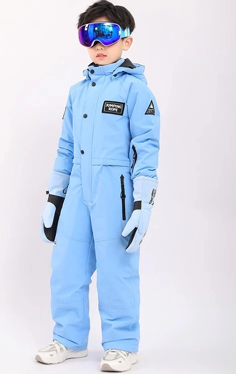Solid Color Childrens Ski Suit Windproof Waterproof Warm and Fashionable Winter Warm and Trendy Ski Clothing