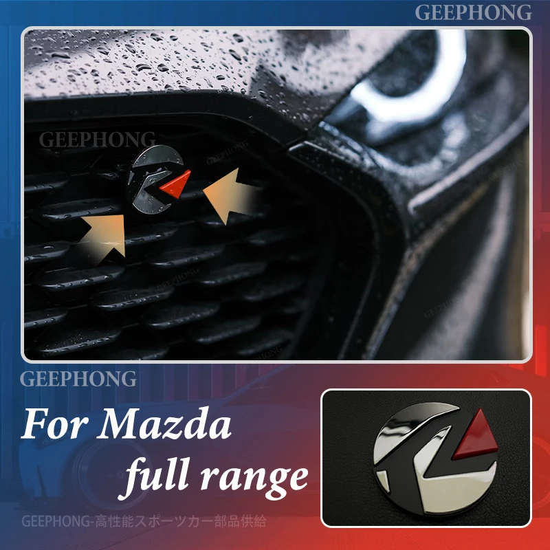 Pour Mazda 3 6 MX-5 CX-5 CX-30 accessoires de voiture décorer emblème de voiture ajustement universel Badge de gril avant kit de carrosserie intérieure