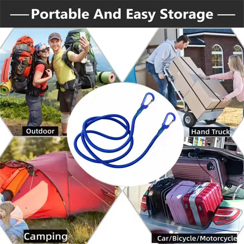 Luggage Elastic Strap 8mm Heavy Duty Elastic Rope Tent Binding Rope Camping Supplies Speedboat Parking Binding Rope view 6