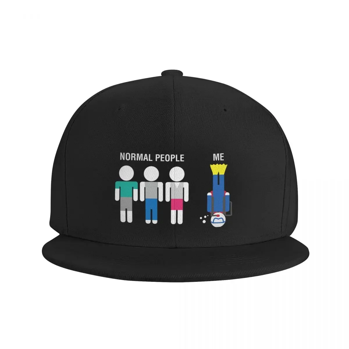 Fashion Unisex Diver Versus Normal People Comparison Baseball Cap Adult Scuba Diving Adjustable Hip Hop Hat for Men Women Sports