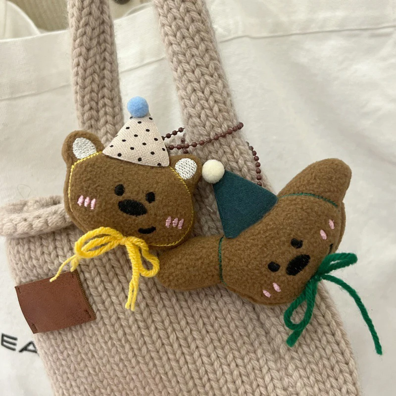 Lovely Cartoon Plush Bear Pendant Cute Soft Stuffed Doll Keyring Bag Pendant Backpack Decoration For Best Friend Gifts