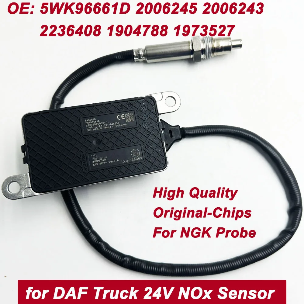 High Quality OEM 5WK96661D 2006245 2236408 1973525 1904788 2006243 1973527 24V Nitrogen Oxygen NOx Sensor 24V For DAF Truck