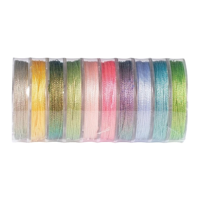 Multipurpose Shimmering Jewelry Making Thread Weaving Rope Spool Craft Supplies for Bracelet Necklace Crafting Daily Use